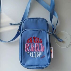 H&M Blue Mini Bag with Multicolor Embroidery